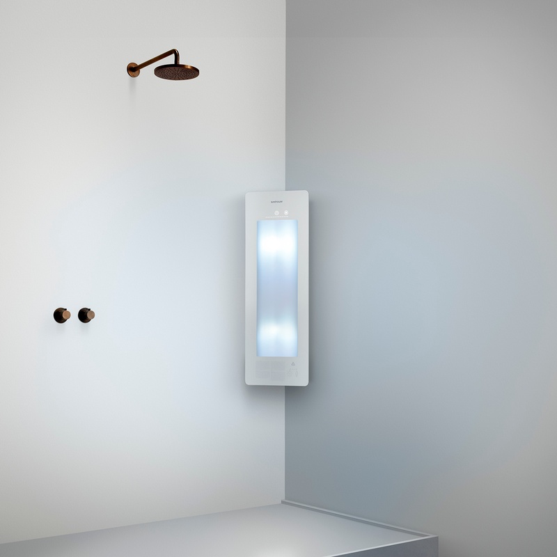 Option image for Sunshower Small Plus in White for Corner Installation