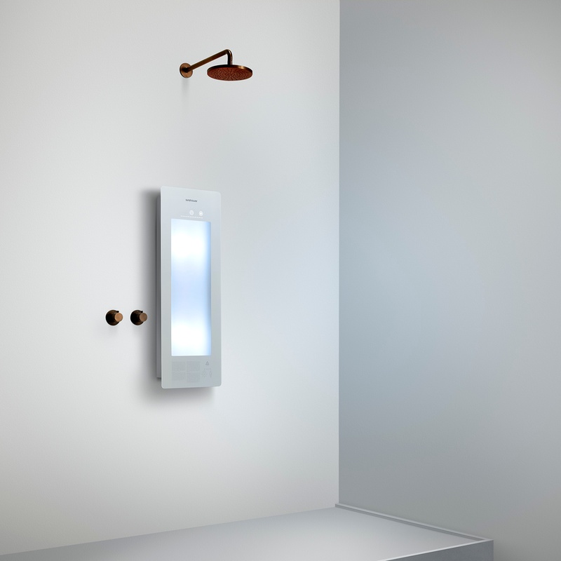 Option image for Sunshower Small Plus in White for Flat Wall Installation