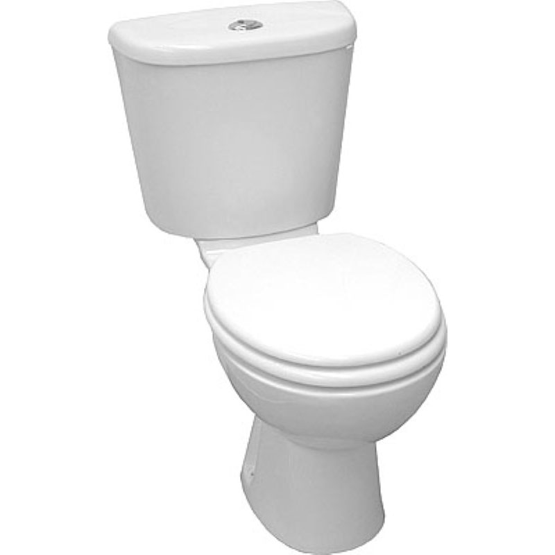 Jazz White Close Coupled Toilet / WC and Soft Close Toilet Seat