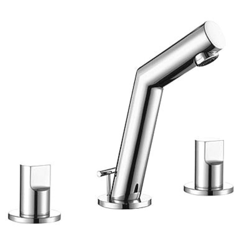 Newline 3 Tap Hole Basin Mixer Tap in Chrome (Waste Included)