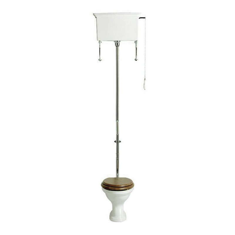 Dorchester White Pan Low - High Level, cistern and cist pack