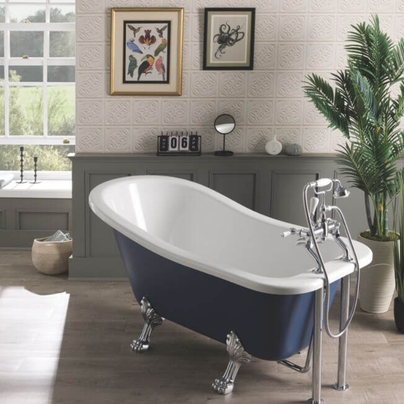 Fordham 1700mm Slipper Bath with Feet set 2 and Overflow