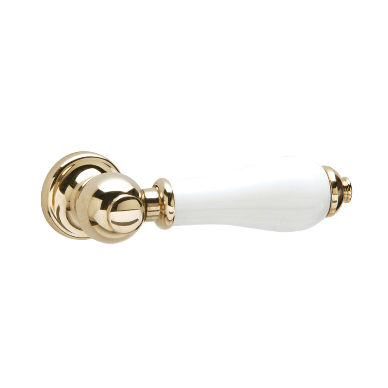 Traditional Cistern Lever Vintage Gold/white