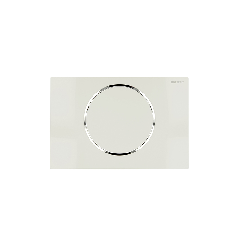 Sigma10 single flush plate,white/chrome gloss/white