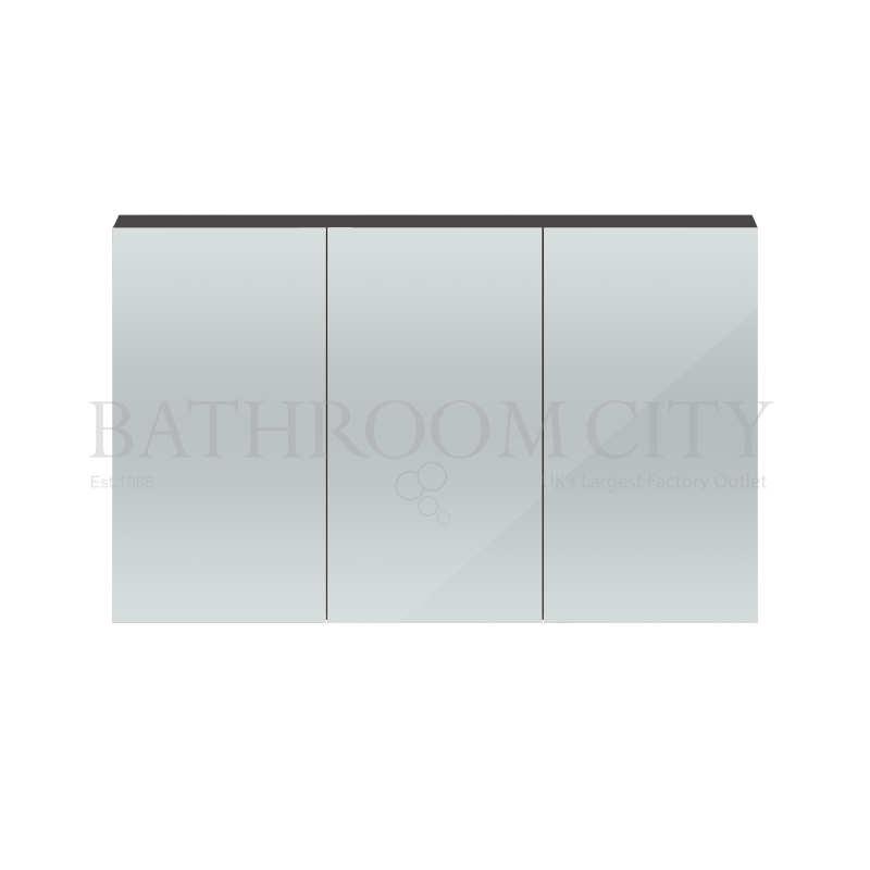 1347mm 3 Door Mirror Unit Grey