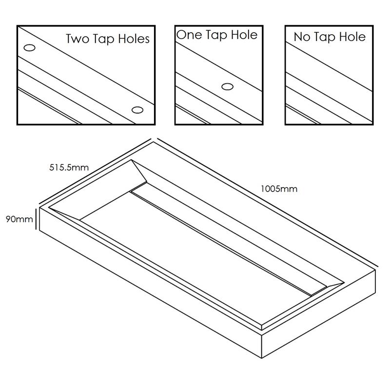 Forzalaqua Bellezza 100 Natural Stone Basin Travertine Specification Drawing Forzalaqua Bellezza 100 Natural Stone Basin Travertine Specification Diagram