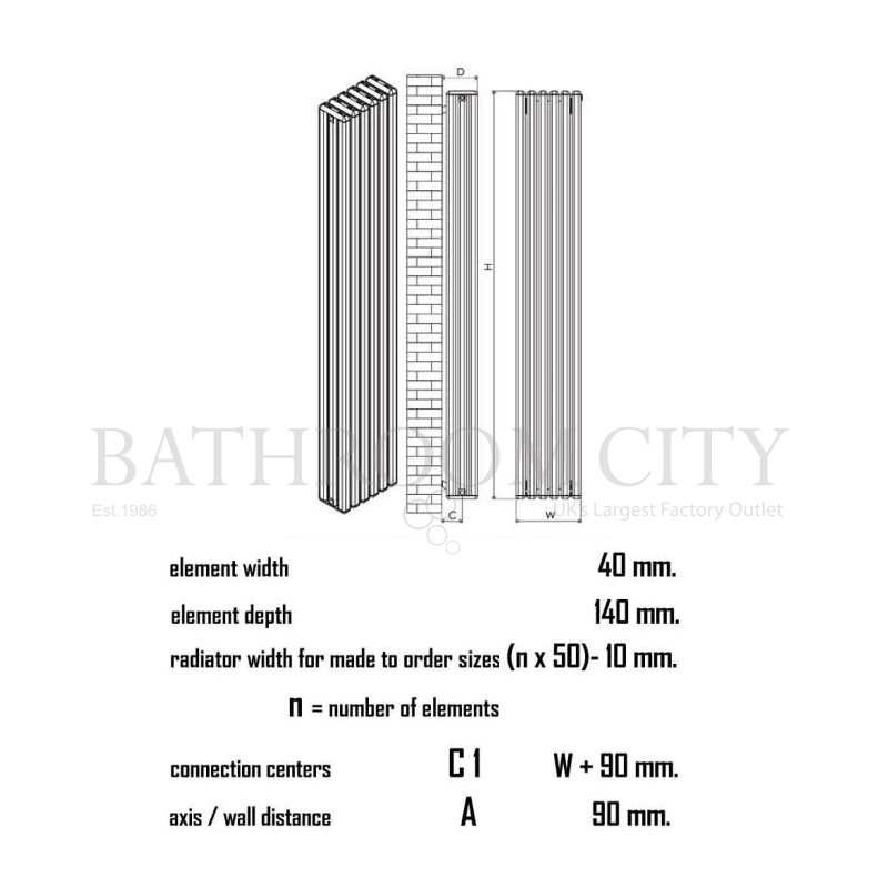 Carisa Karo Aluminium Radiator Specification Drawing Karo Aluminium Radiator Specification Diagram