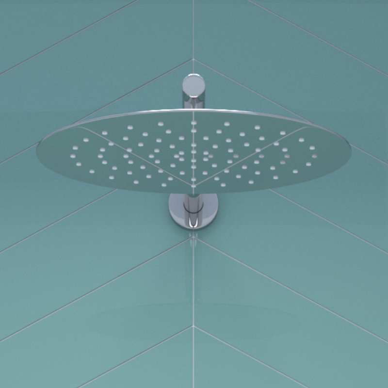 Tweed Round Chrome Fixed Shower Head with Wall Arm Buy Online at