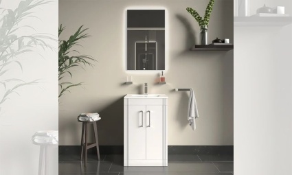 Celeste 500mm Matte White Floorstanding Vanity Basin Unit