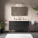 Elvia 1200 Black Vanity Unit with Black Handles