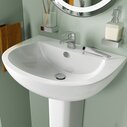 White Bathroom Sink And Pedestal 