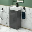 White Corner Vanity Unit