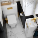 View All Cloakroom Suites Cloakroom Suite with toilet and basin cabinet