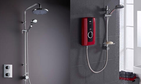 A Set of Electric Shower With Start Stop Switch