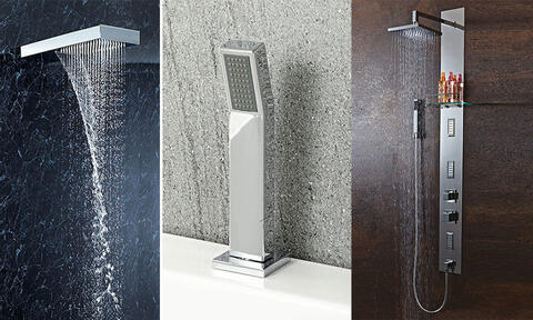 Square Hose Low Pressure Shower Heads