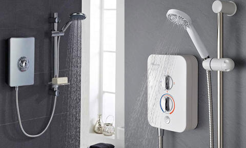 A Set of Power Shower With Start Stop Switch