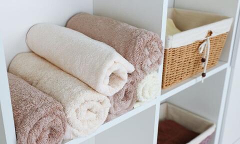 Organised Colourful Bathroom Towels And Linens