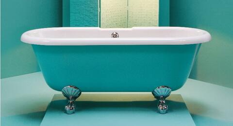 Blue Carronite Bath Freestanding