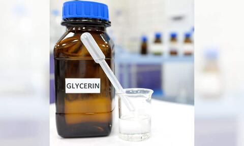 Glycerine Glycerine Chemical In An Amber Bottle