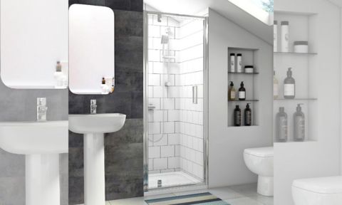 Reduced Height Shower Enclosure and Toilet