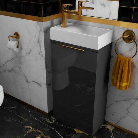 Grey-Compact-Vanity-Unit-For-Small-Bathrooms-410mm