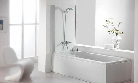 Modern Compact White Shower Bath