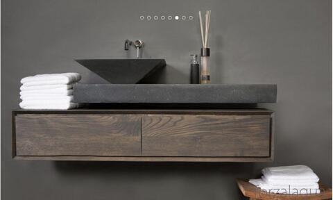 Modern Designer Grey Stone Basin Unit