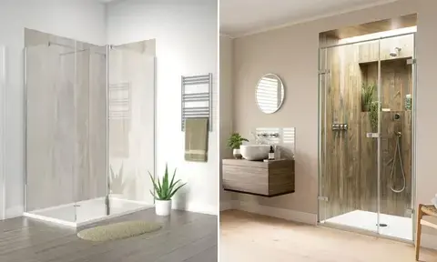 Radiant 1200mm and Matki 800mm Hinged Shower Enclosure