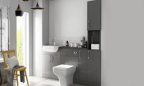 Oliver 1900mm Grey Fitted Furniture