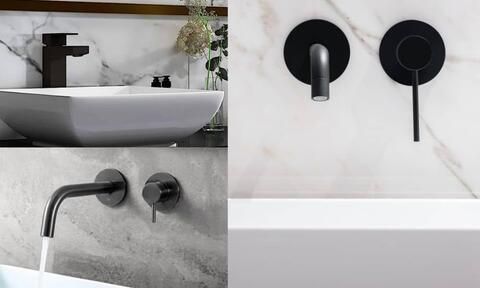 Black Bathroom Taps Made From Various Materials