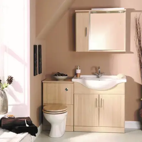 Bathroom with Wooden Furniture