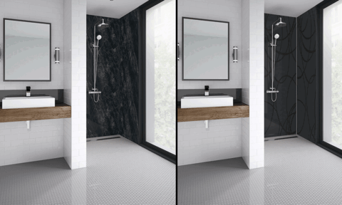 IDS Showerwall Waterproof Panels: Slate Grey Gloss