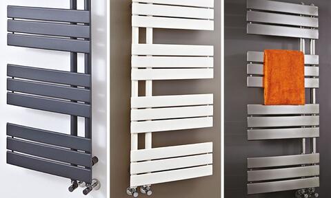 flat square designer towel rails 