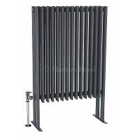black floor standing radiator