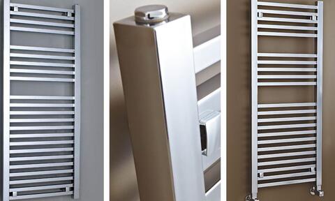 square bar bathroom radiator chrome