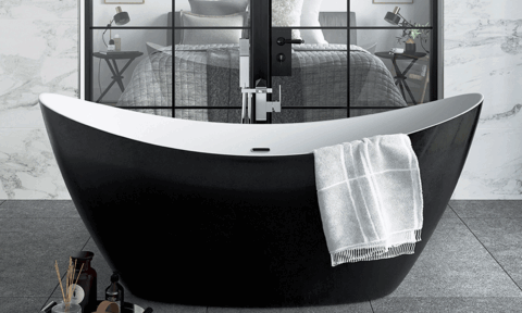 Marilyn Bow 1800 X 800 Freestanding Bath Black