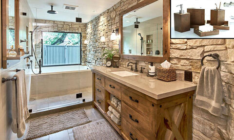 Natural Wooden Effect Bathroom