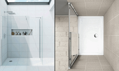 A Shower Enclosure With Shower Tray