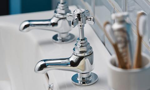 Side By Side Taps Chrome Finish