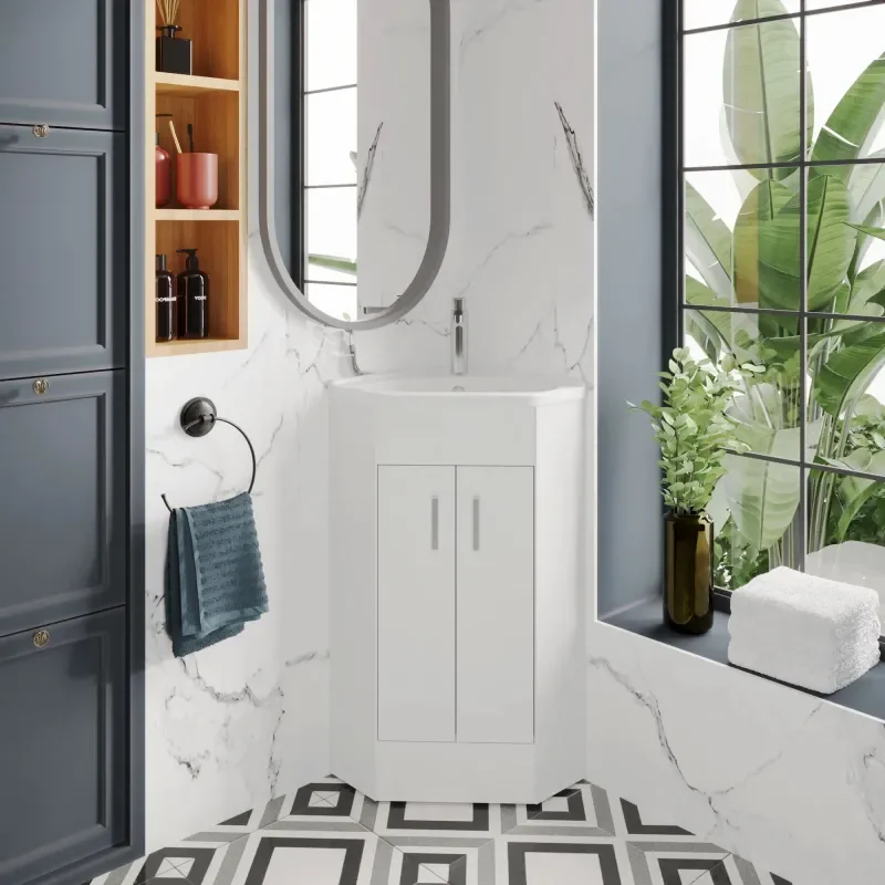 New Ecco Corner Unit And Basin