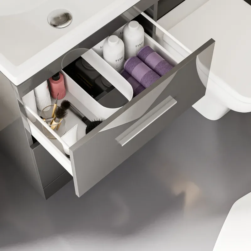 Patello Grey 800 Quadrent Shower suite