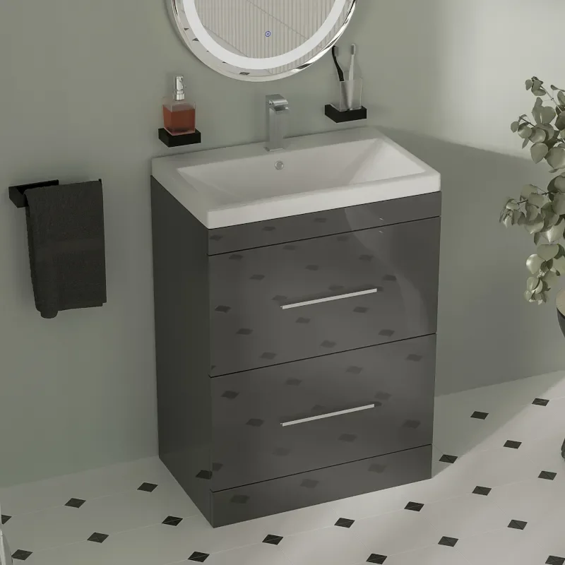 Patello Grey 800 Quadrent Shower suite