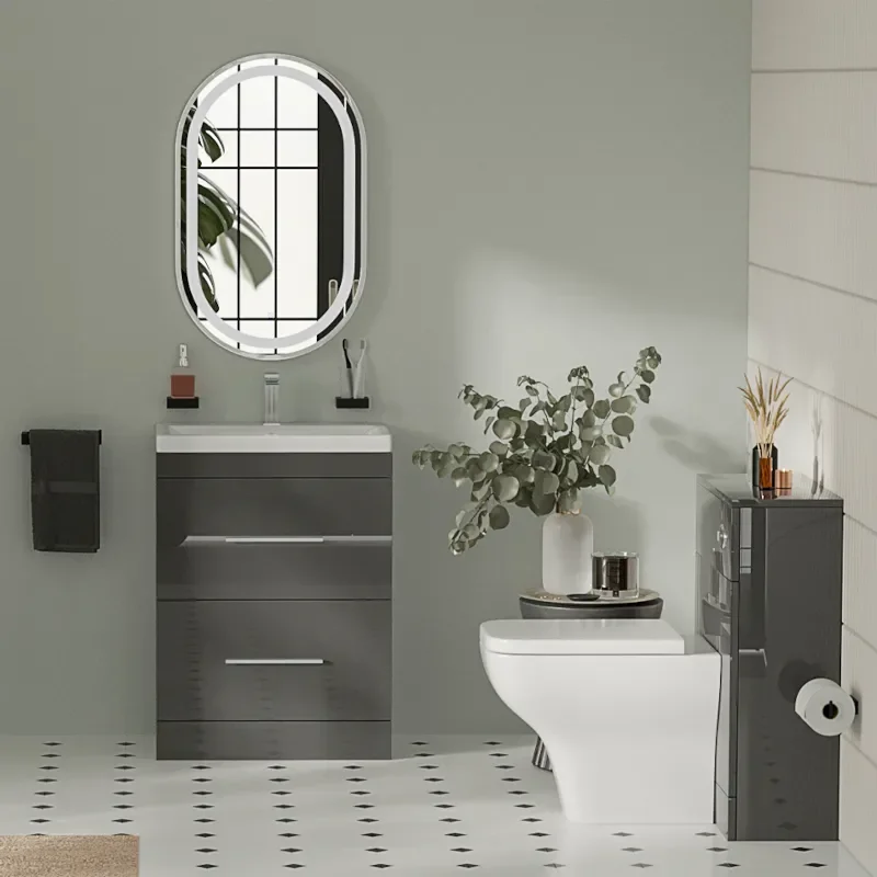 Patello Grey 800 Quadrent Shower suite