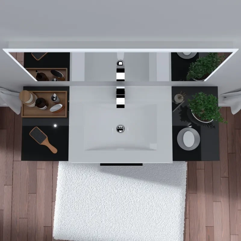 High Gloss Grey Bathroom unit 