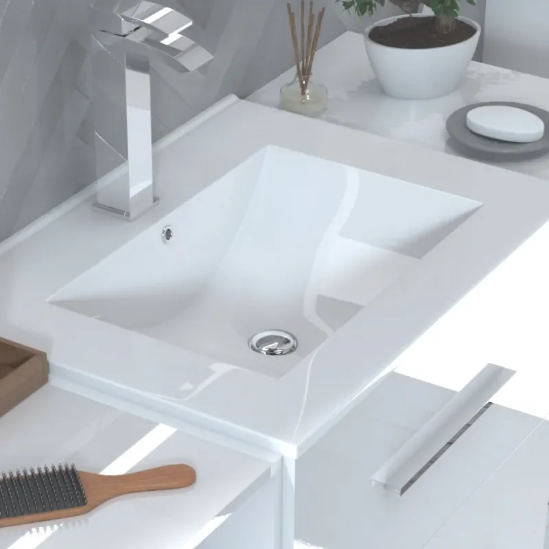 white bathroom suite 2 drawers