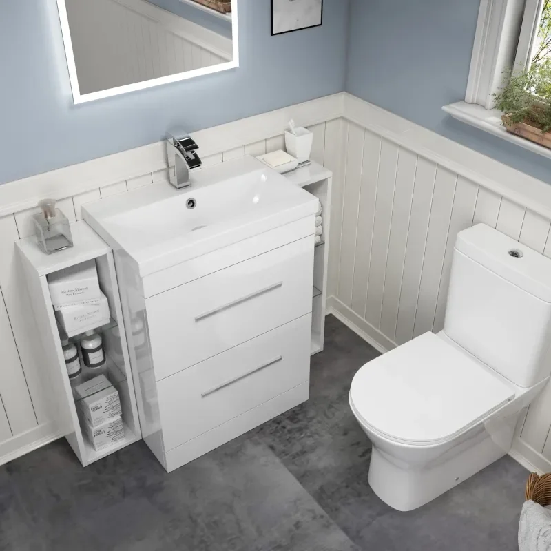 Patello 1000mm Combination White Vanity Unit