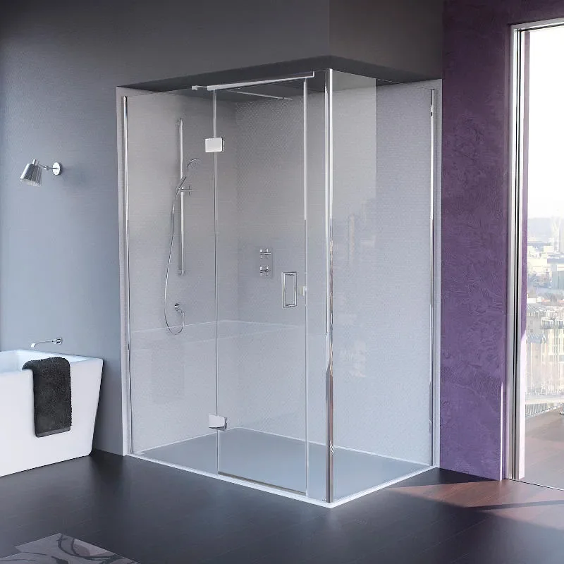 Matki Illusion Shower Door Corner Side Panel Various Raised Tray ICT