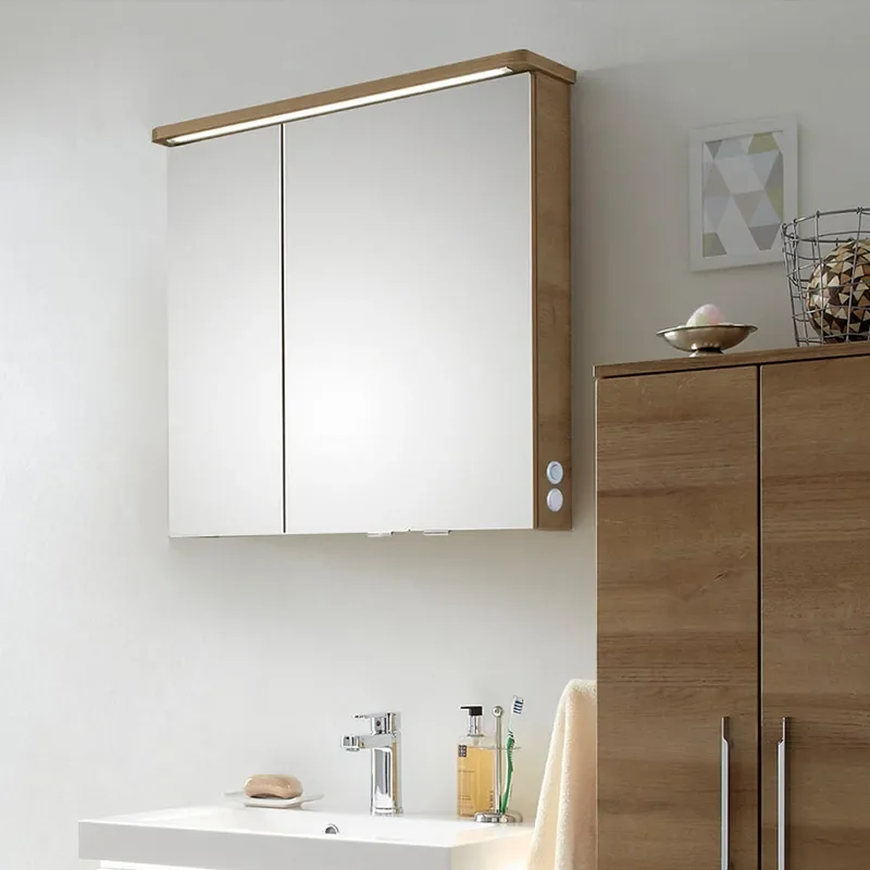 Balto Bathroom Cabinet with Mirror 2 Doors with Shaver Socket