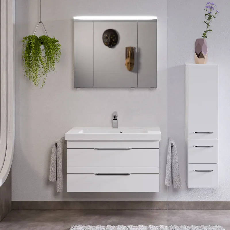 Balto Bathroom Wall Hung Vanity Unit 2 Drawers