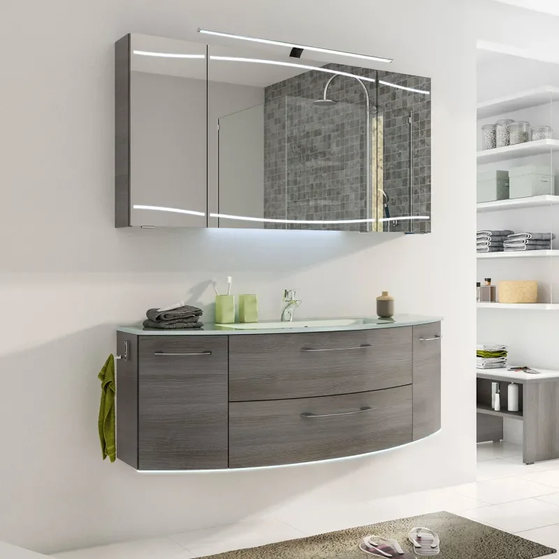 Cassca Bathroom Vanity Unit 2 Drawer 2 Door